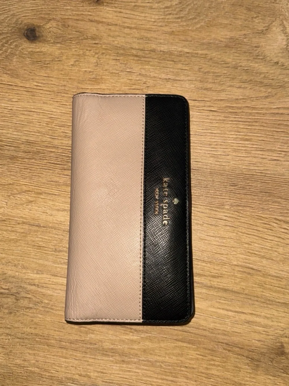kate spade mauve taupe zip wallet